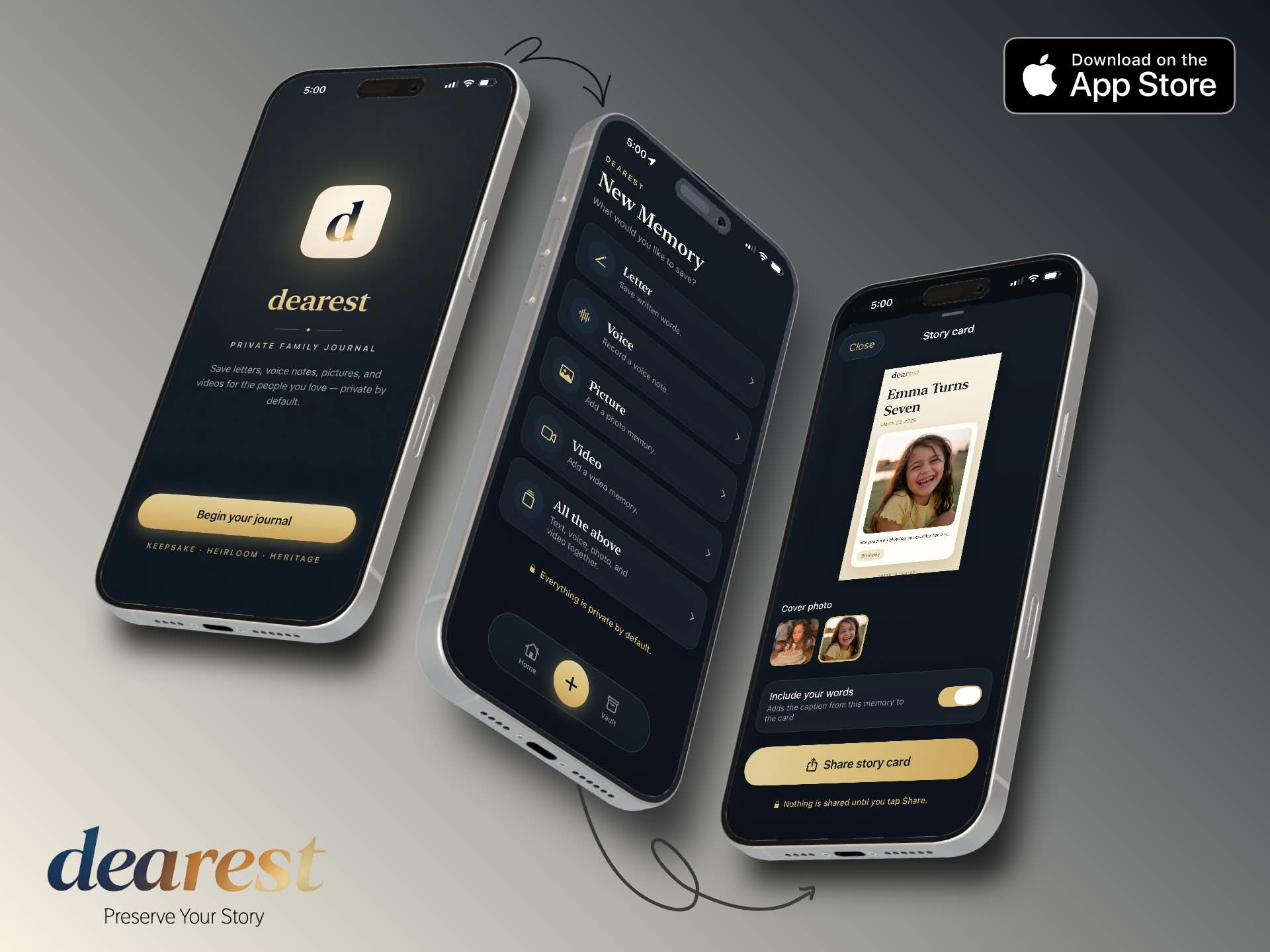 dearest app store mockup.