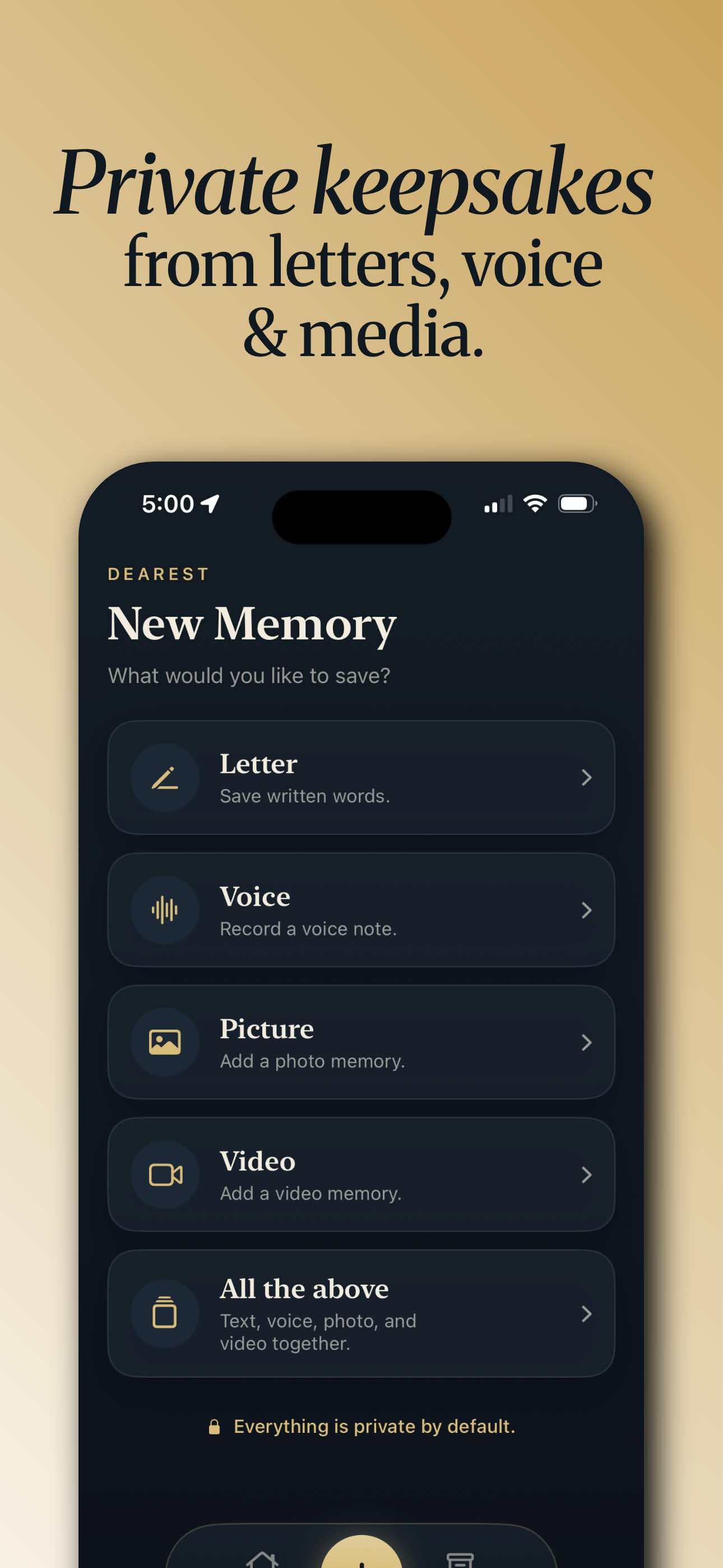 Create a new family memory.