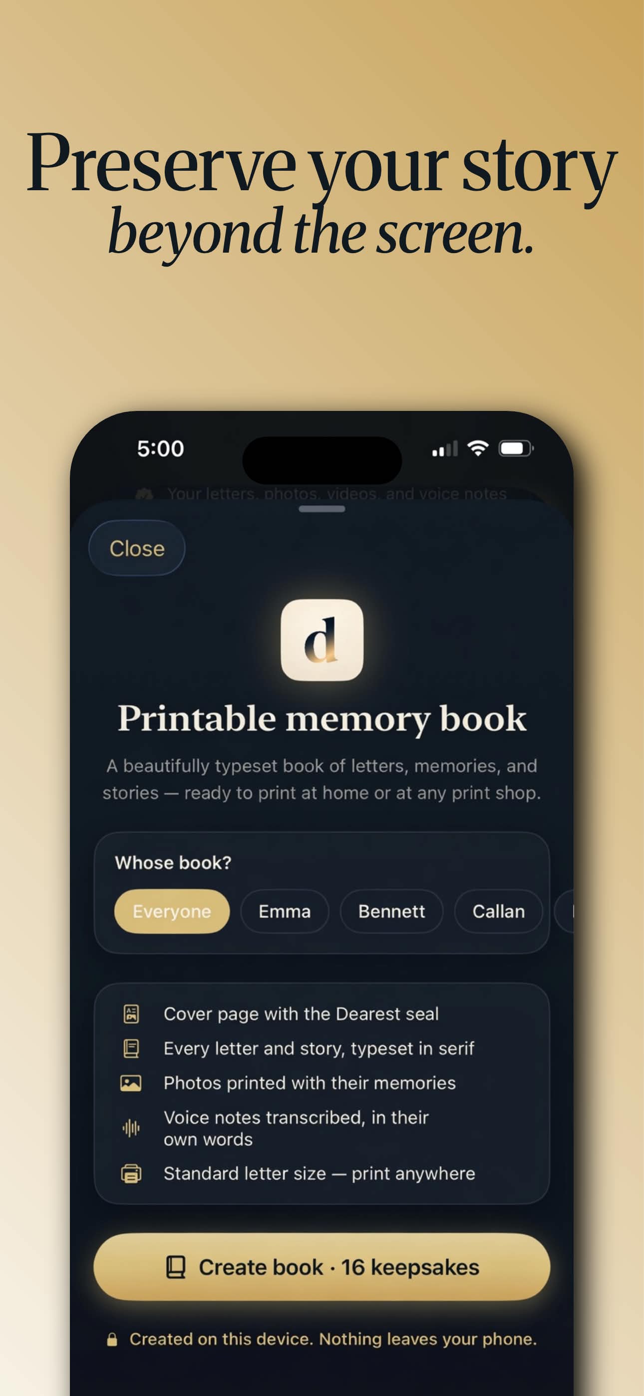Printable memory book coming soon screen.